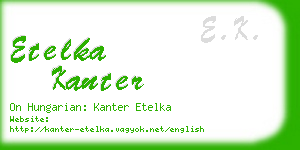etelka kanter business card